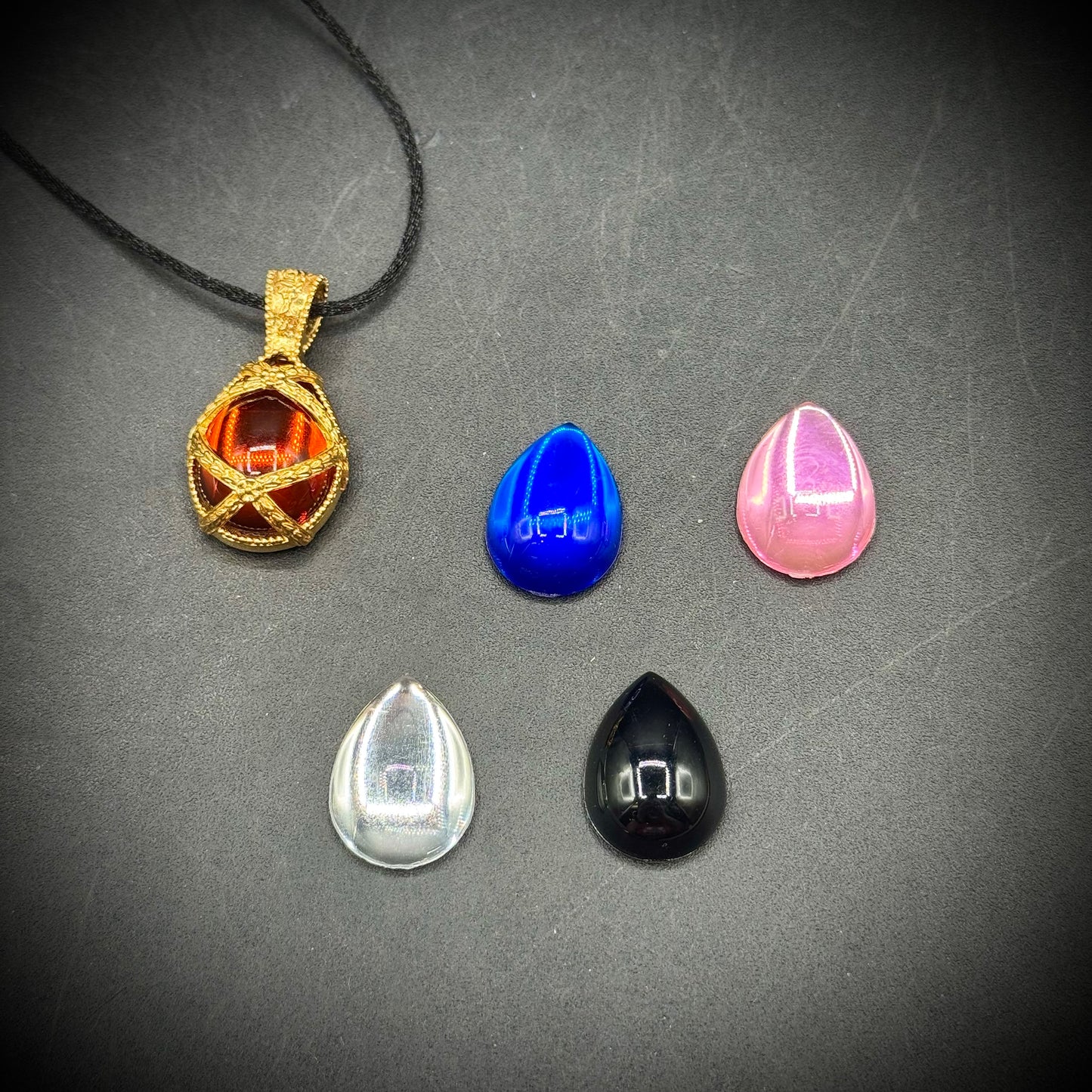 Joan Rivers Interchangeable Gold Tone Pendant with Five Color Jewels