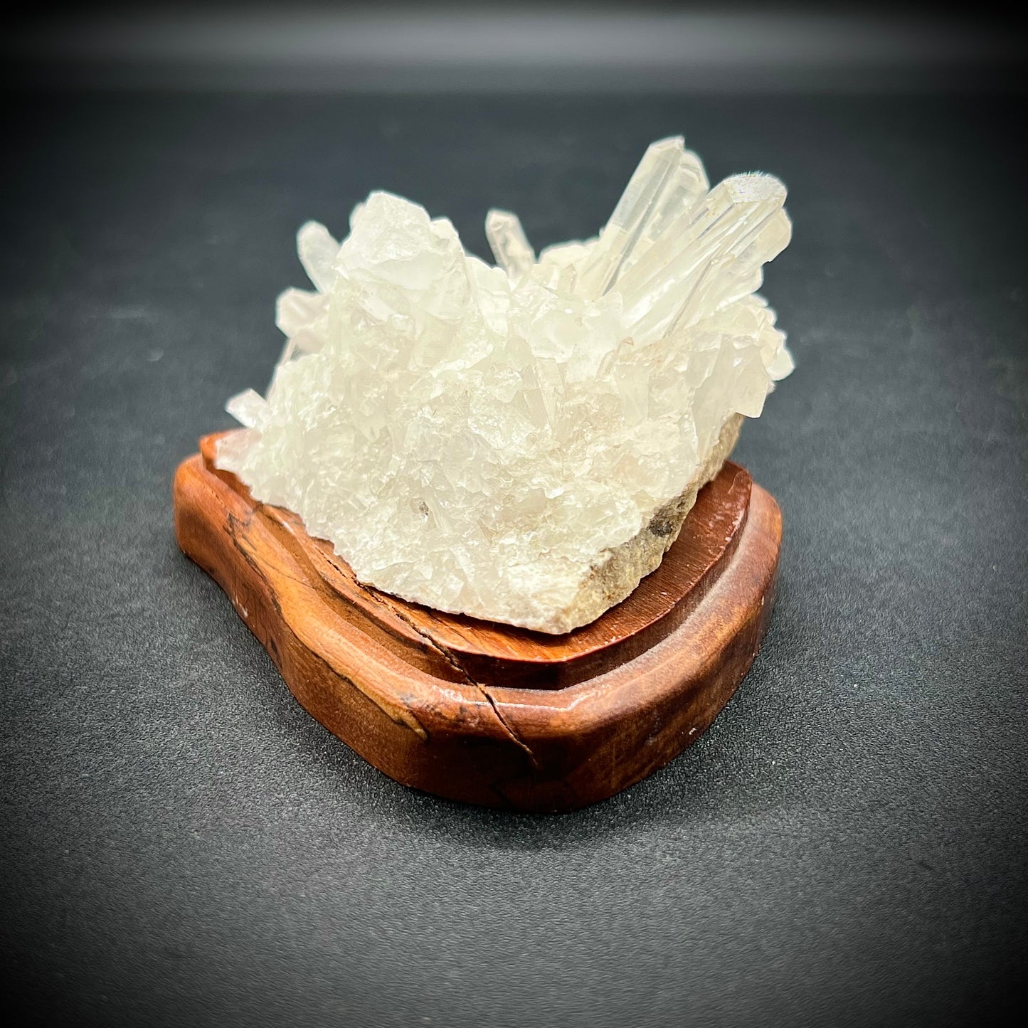 Crystal Formation with Custom Wood Base