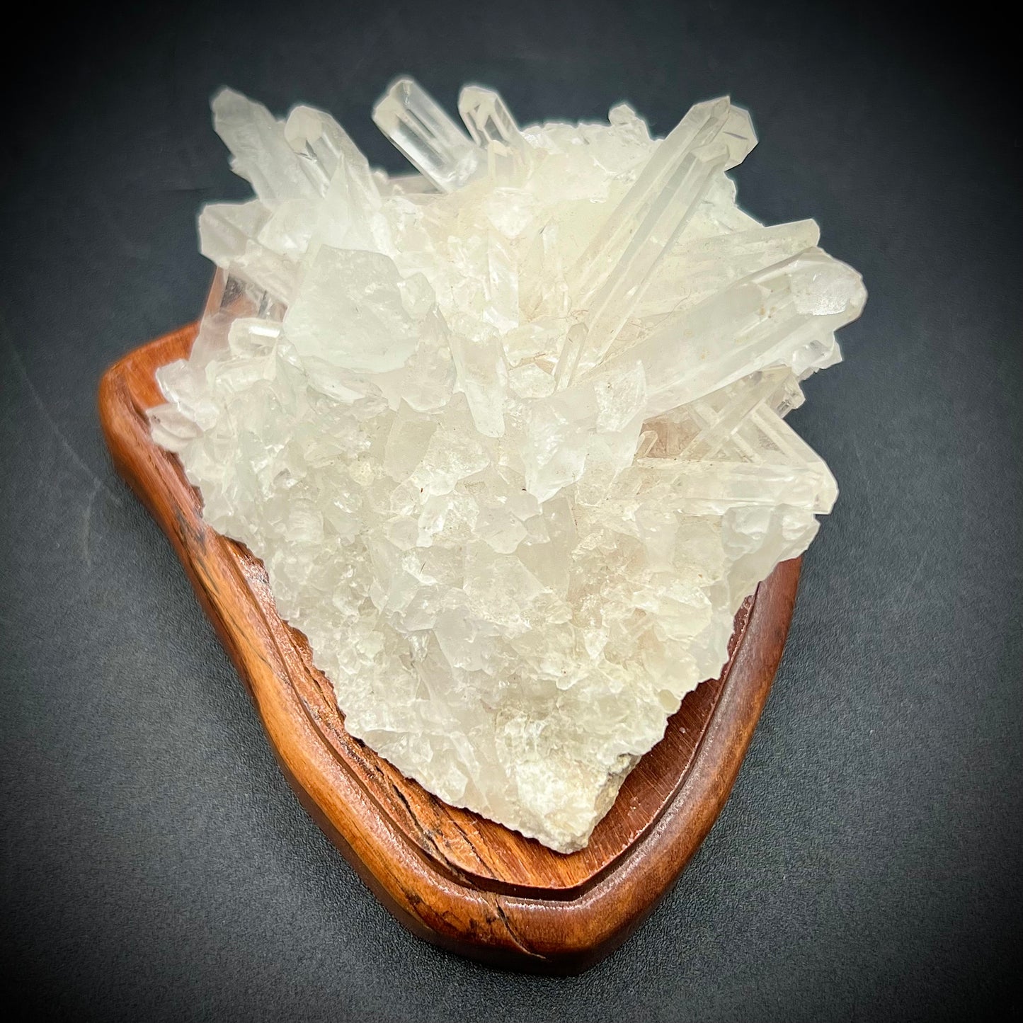 Crystal Formation with Custom Wood Base