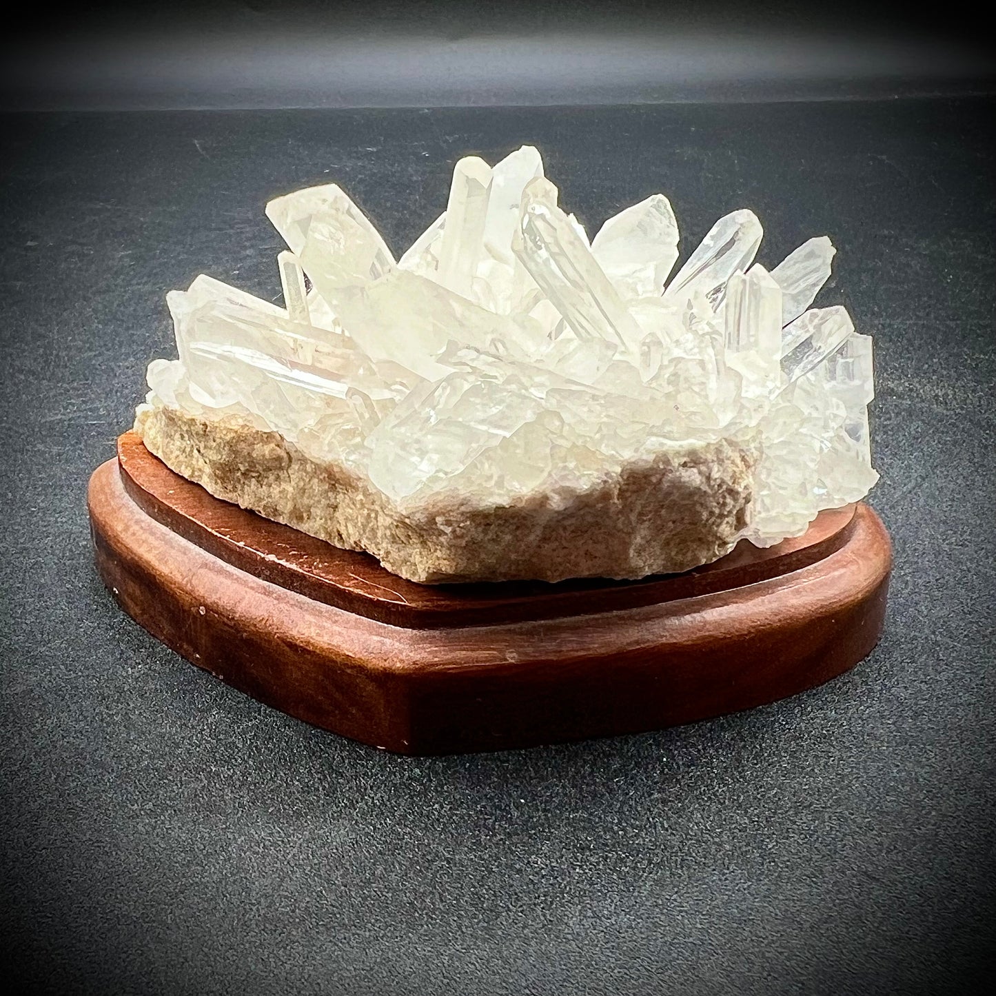 Crystal Formation with Custom Wood Base