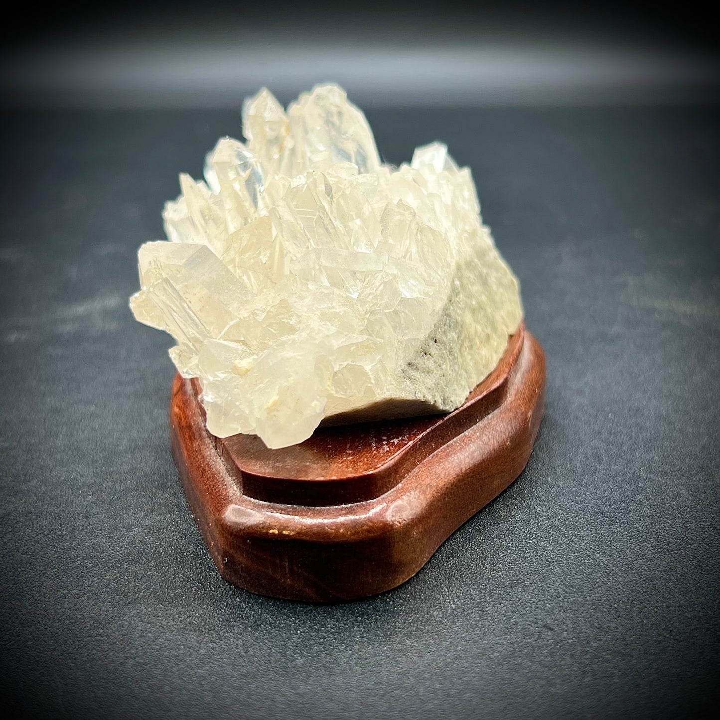 Crystal Formation on Custom Wood Base