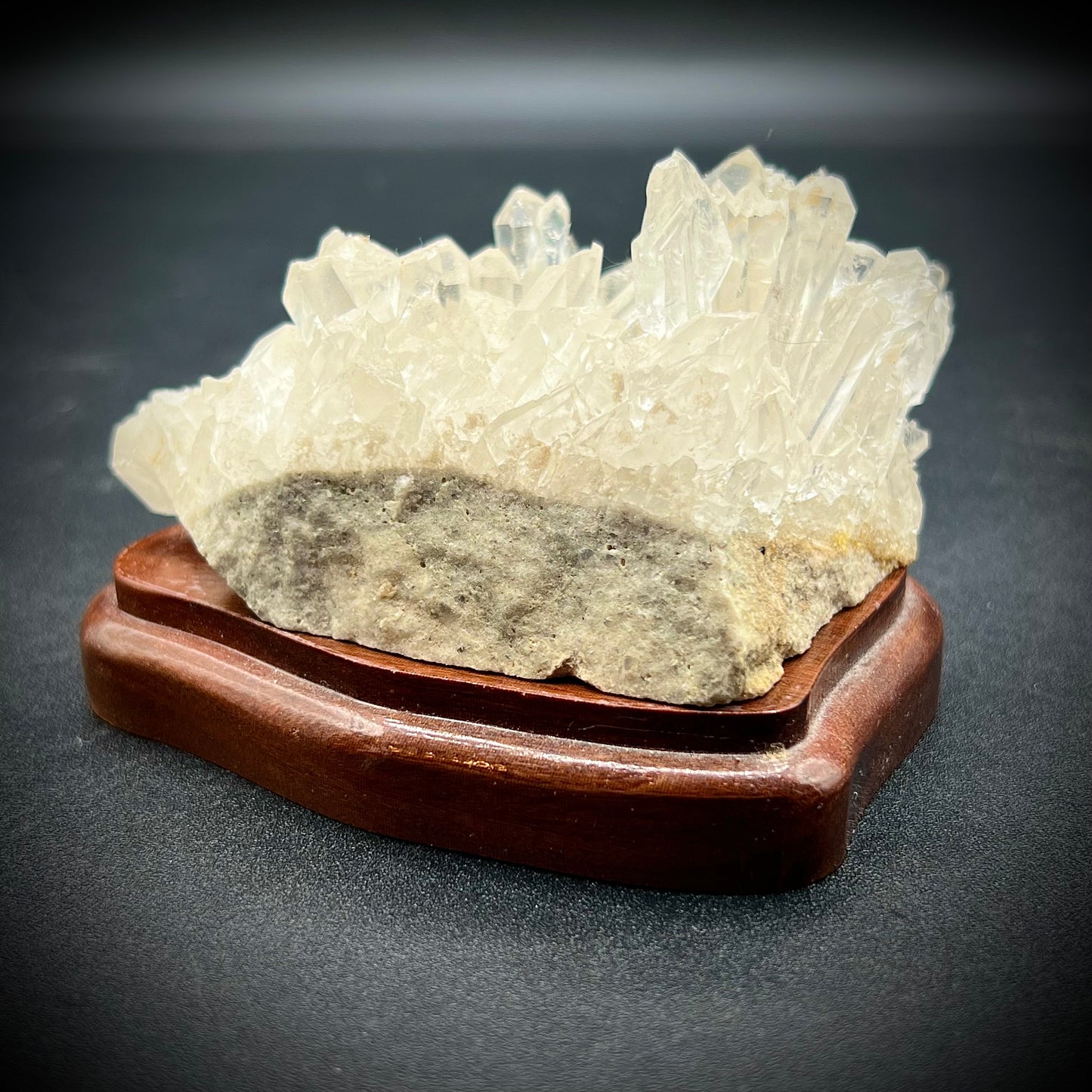 Crystal Formation on Custom Wood Base