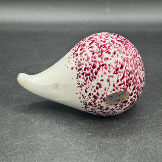 Vintage Wedgwood England Art Glass Hedgehog Paperweight