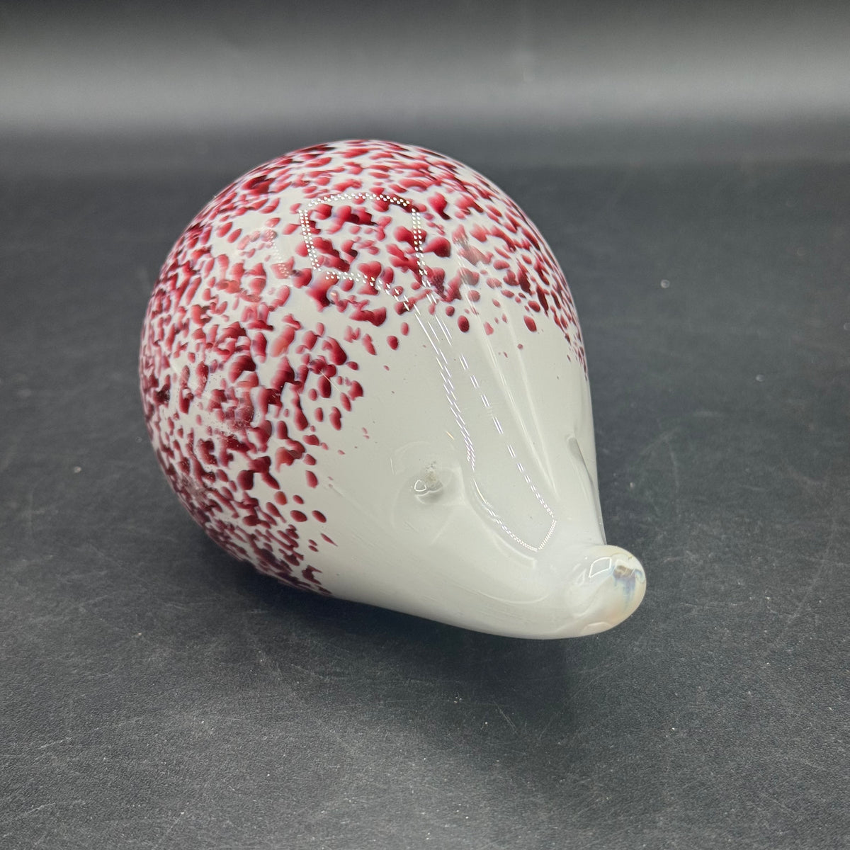 Vintage Wedgwood England Art Glass Hedgehog Paperweight