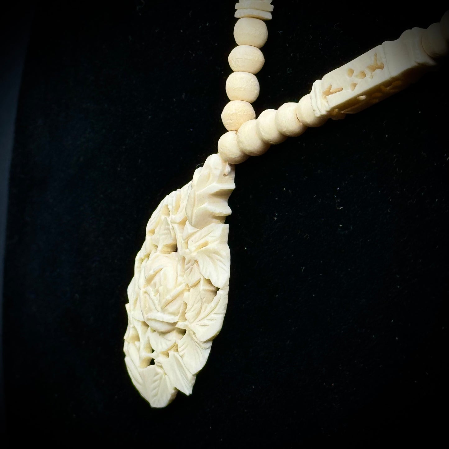 Intricate Caved Bone Necklace