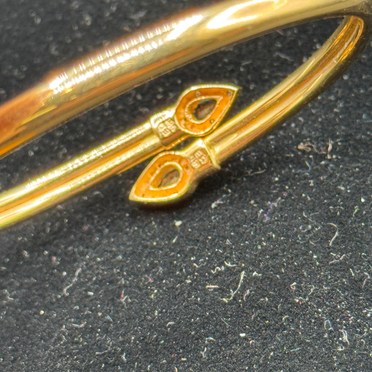 14k Gold Bangle Bracelet with Sapphires & Diamonds