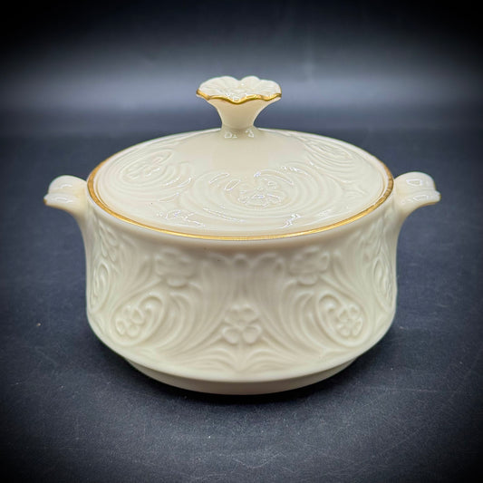 Vintage Lenox Country Flowers Lidded Sugar Bowl