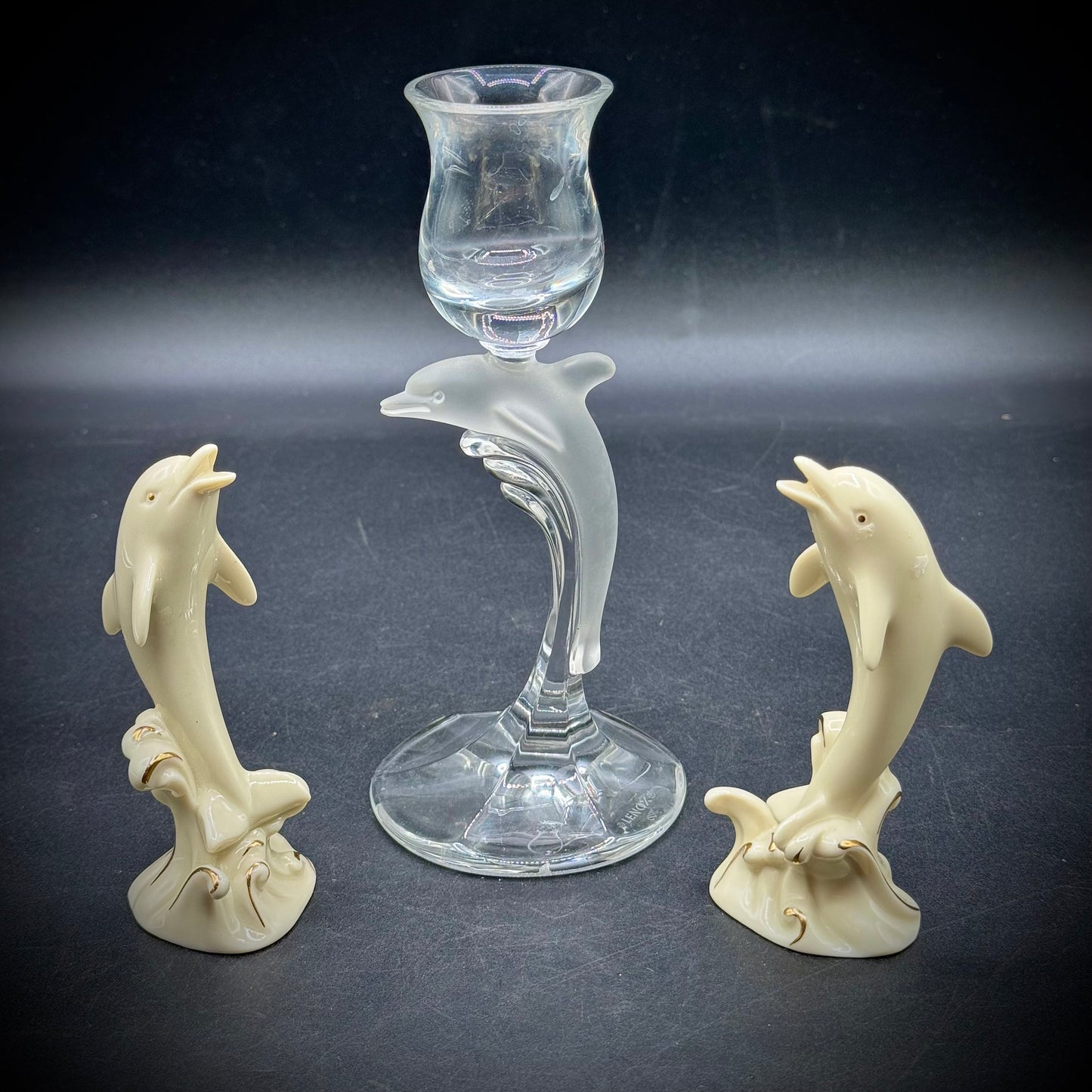 Set of Three Lenox Dolphins