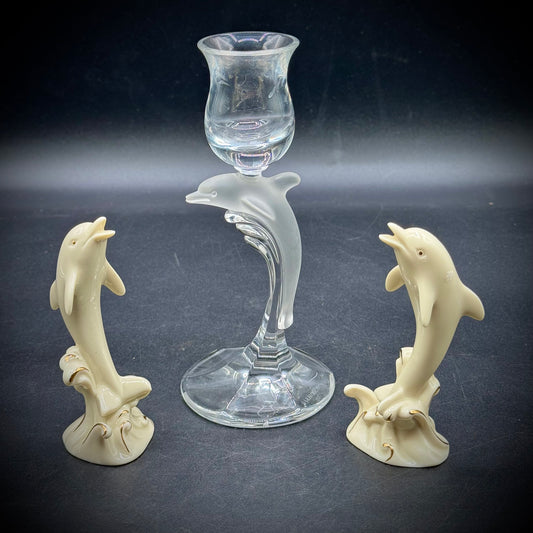 Set of Three Lenox Dolphins