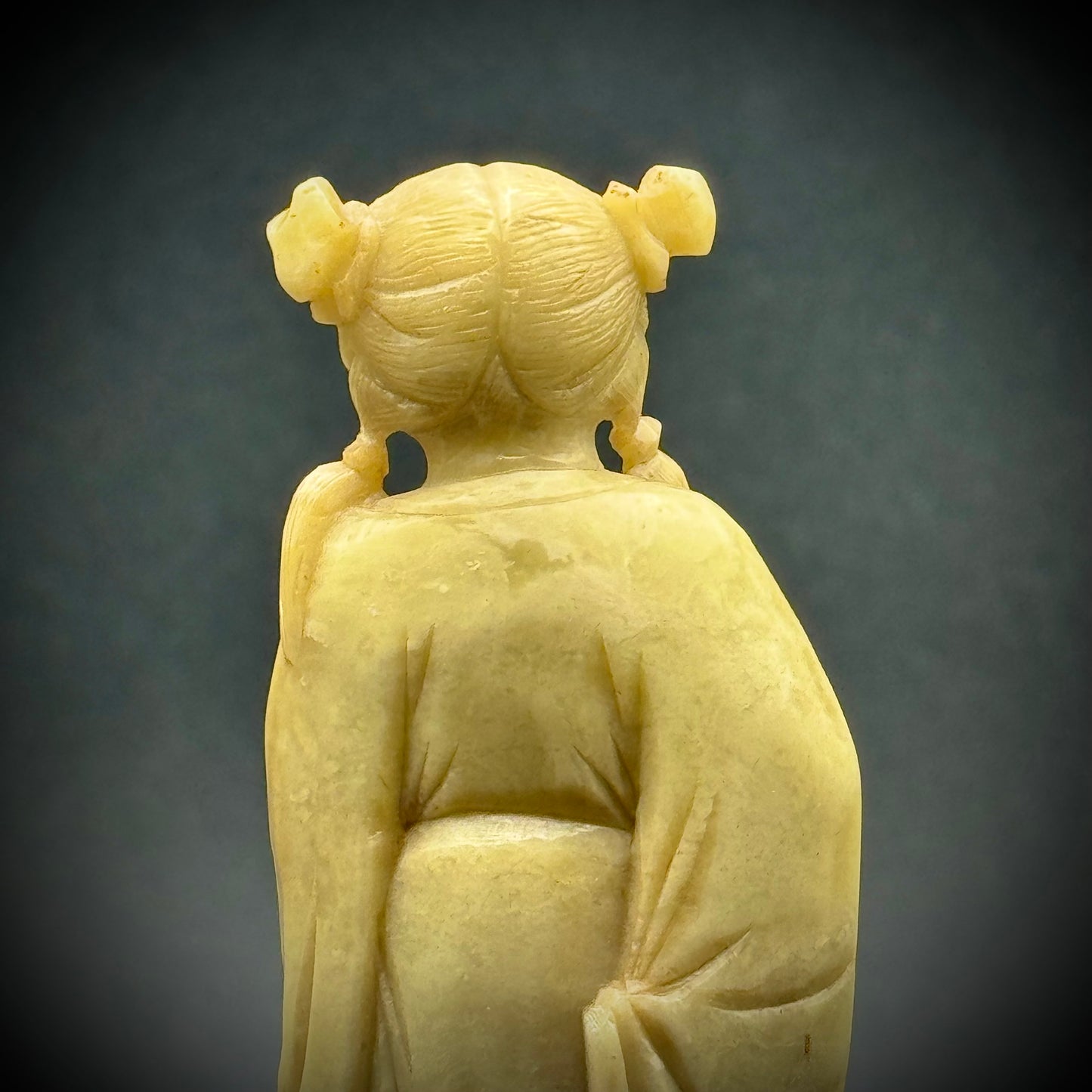 Vintage Carved Soapstone Quan Yin Guanyin Statue