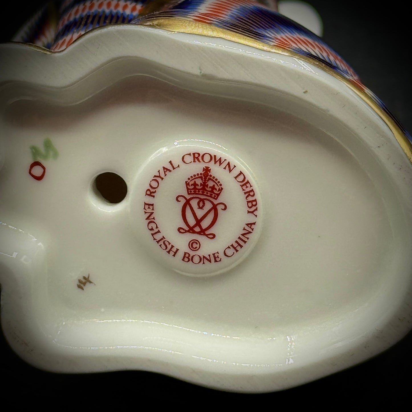For Cara: Incredible Vintage Royal Crown Derby Imari Striped Cat Sculpture