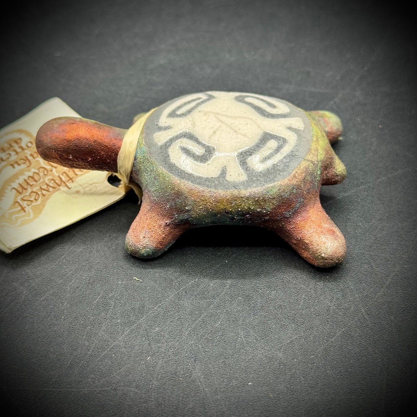 Artist Jeremy Diller Signed Raku Pottery Turtle