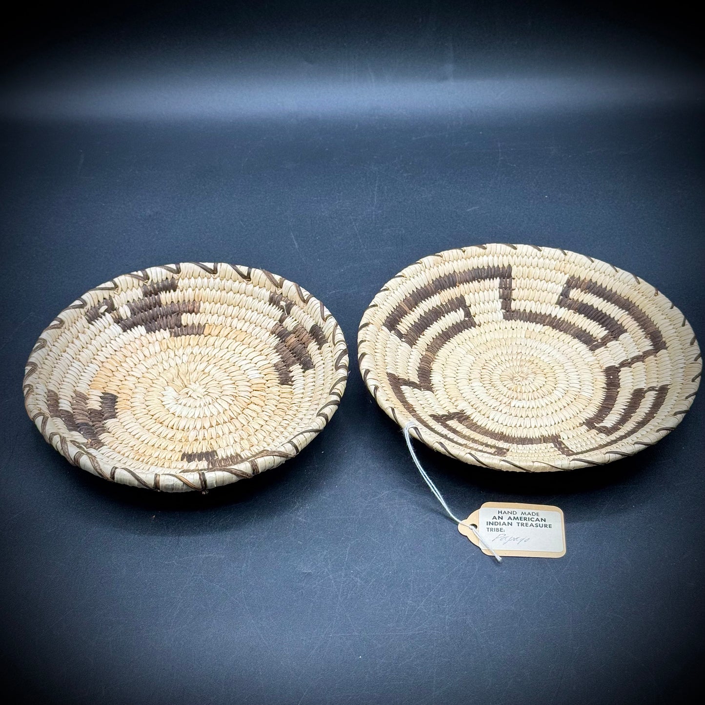 Pair of Hand Woven Papajo Native American Baskets