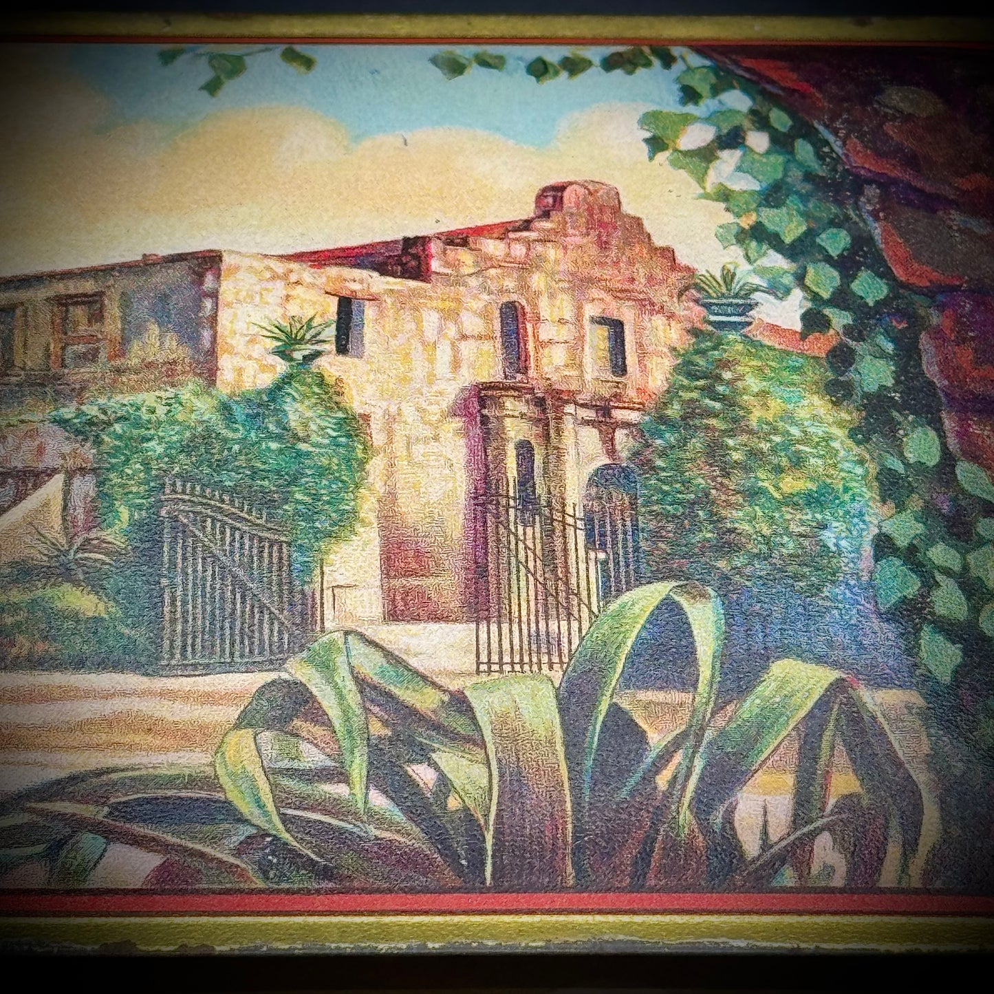 Vintage c. 1935 Canco Alamo Tin Box