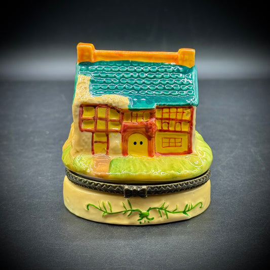 Vintage Limoges French Country Cottage Trinket Box