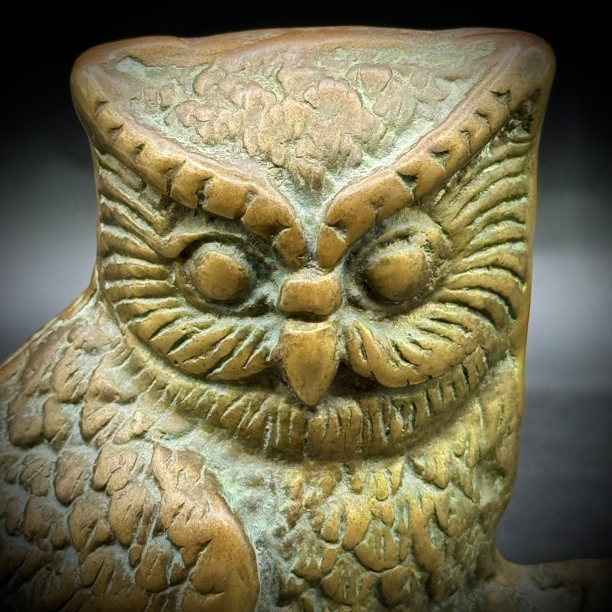 Finneas T. Flutterbutt Vintage Brass Owl Figurine