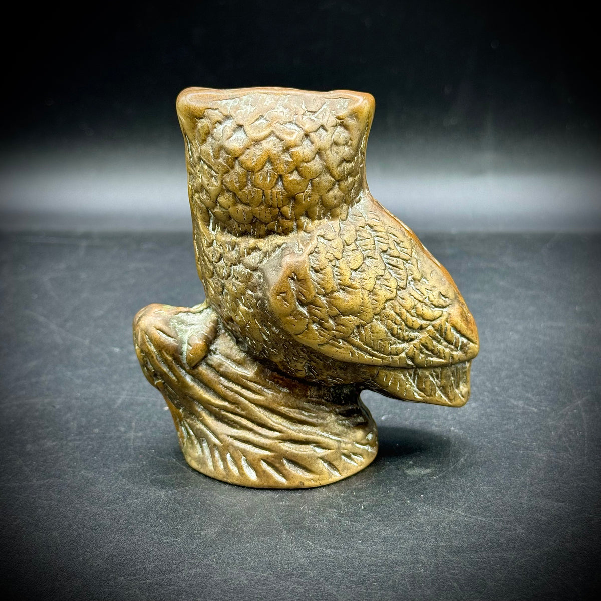 Finneas T. Flutterbutt Vintage Brass Owl Figurine