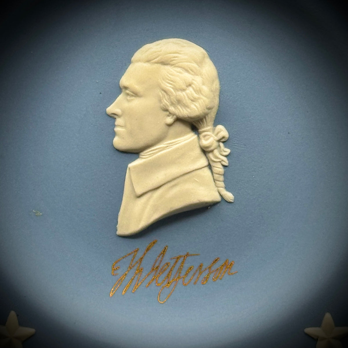 Vintage Wedgwood Thomas Jefferson Commemorative Plate with Easel