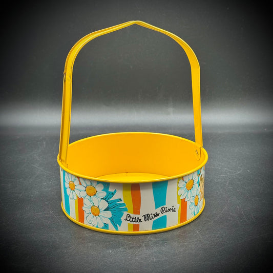 Vintage Metal Little Miss Pixie Handled Basket