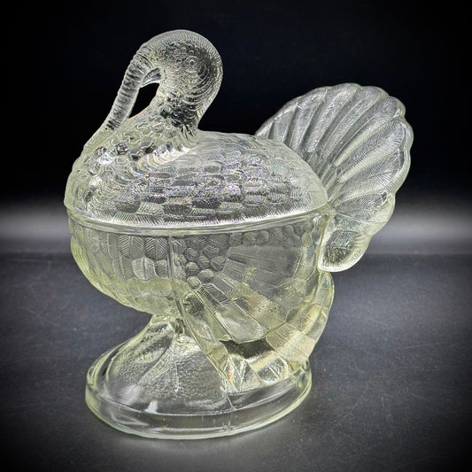 Vintage L.E. Smith "Tom Turkey" Lidded Dish