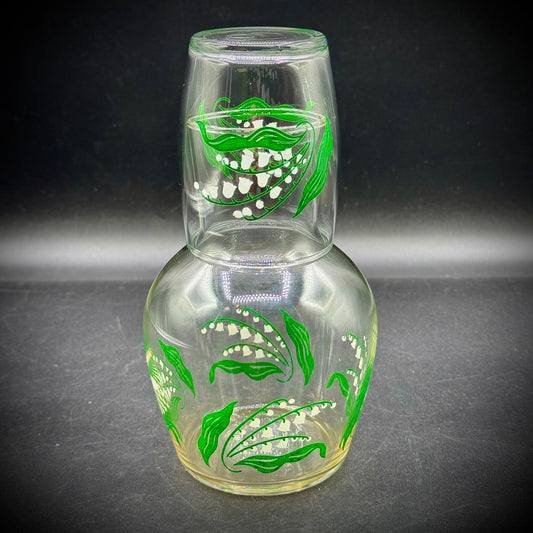Vintage Lily of The Valley Glass Tumble Up