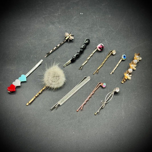 Collection of 11 Vintage Barrettes