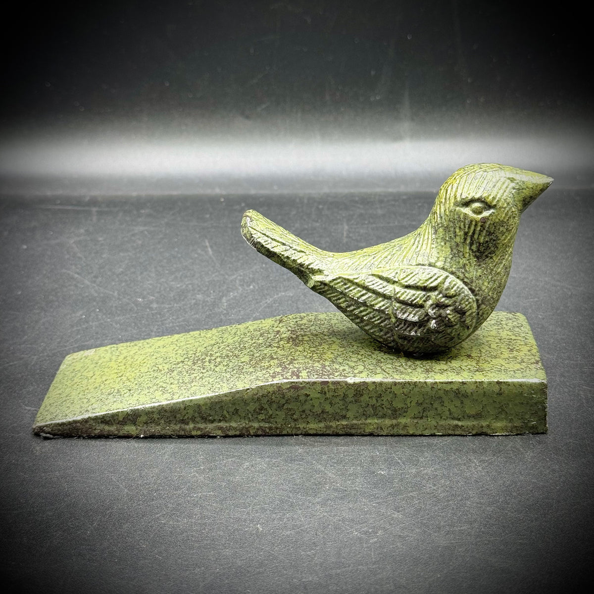 Vintage Cast Iron Bird Motif Door Stop