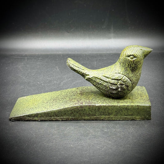 Vintage Cast Iron Bird Motif Door Stop