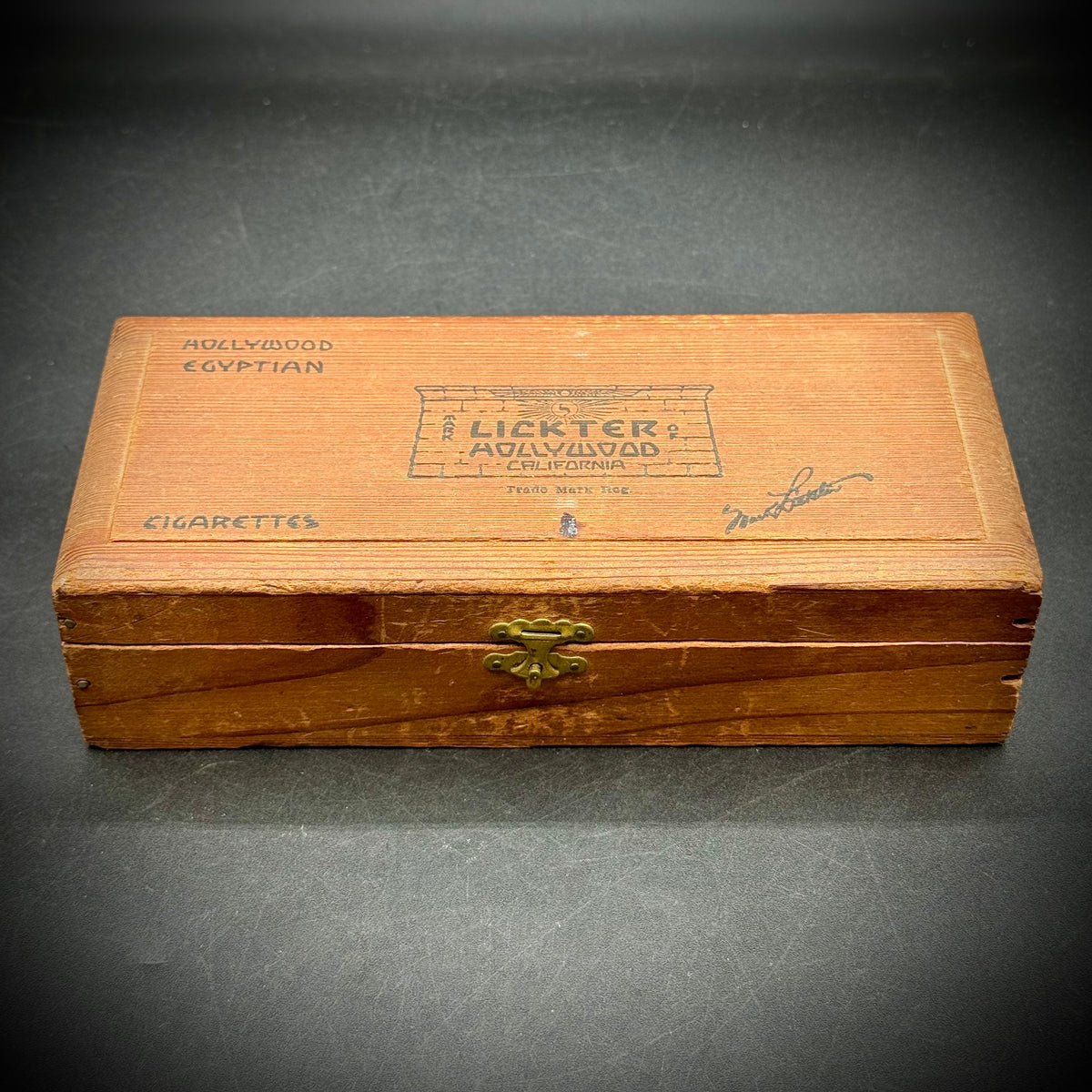 RARE Late 1920s/Early 1930s Lickter's Hollywood Wood Box