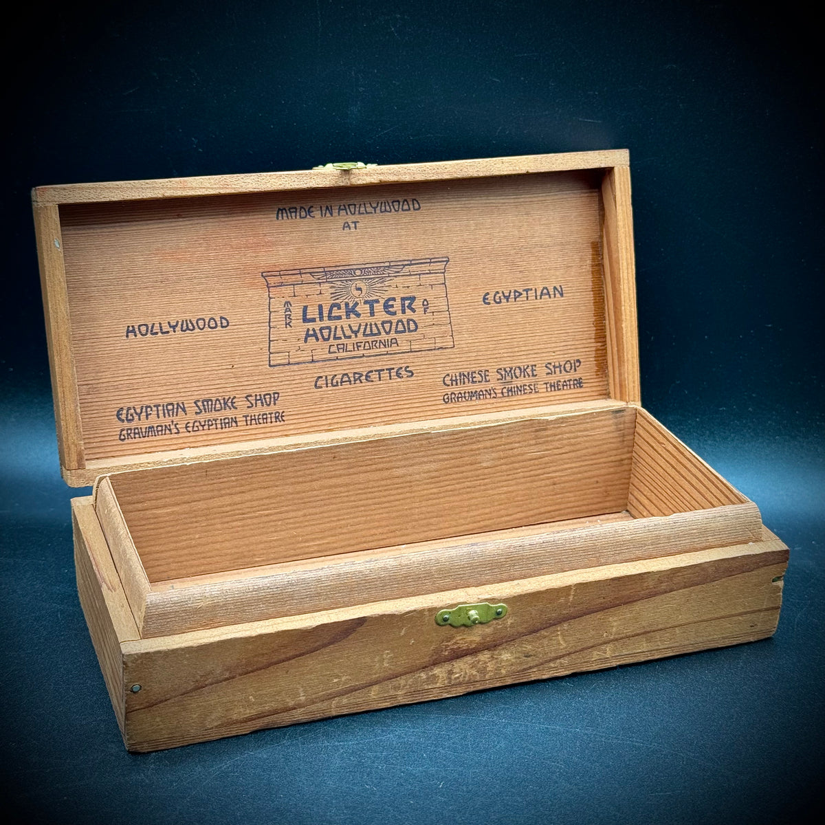 RARE Late 1920s/Early 1930s Lickter's Hollywood Wood Box