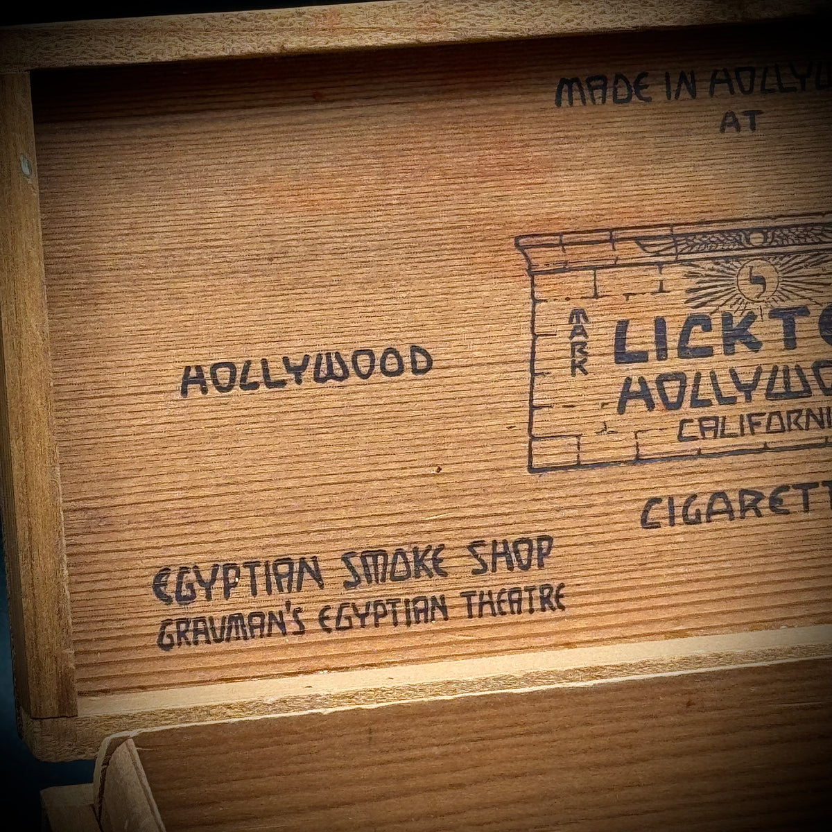 RARE Late 1920s/Early 1930s Lickter's Hollywood Wood Box