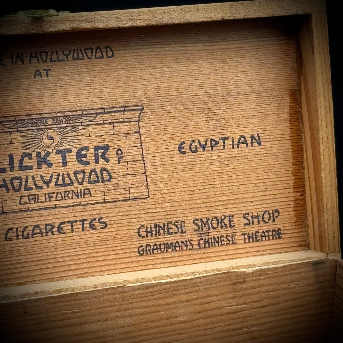 RARE Late 1920s/Early 1930s Lickter's Hollywood Wood Box