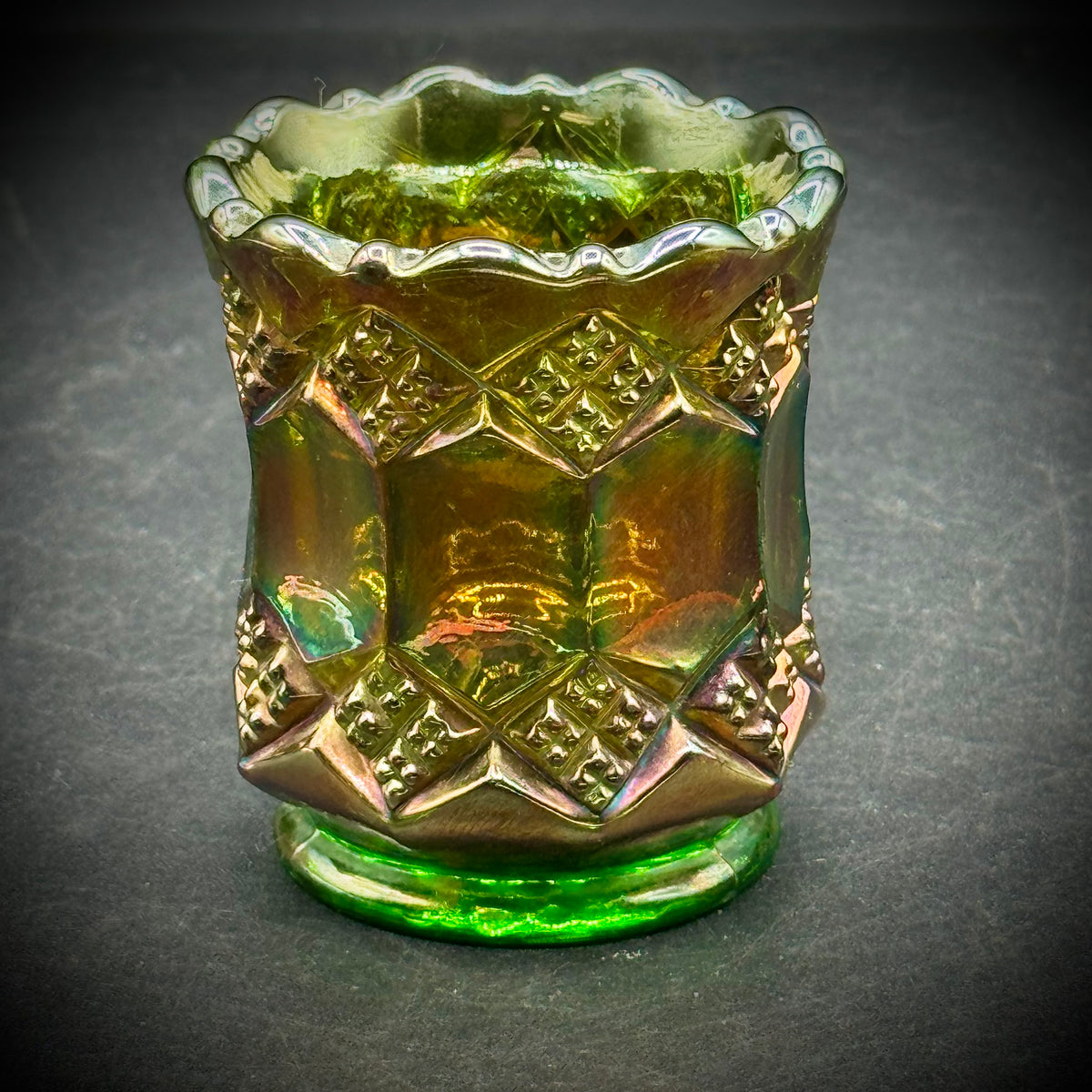 Vintage Carnival Glass Toothpick Holder