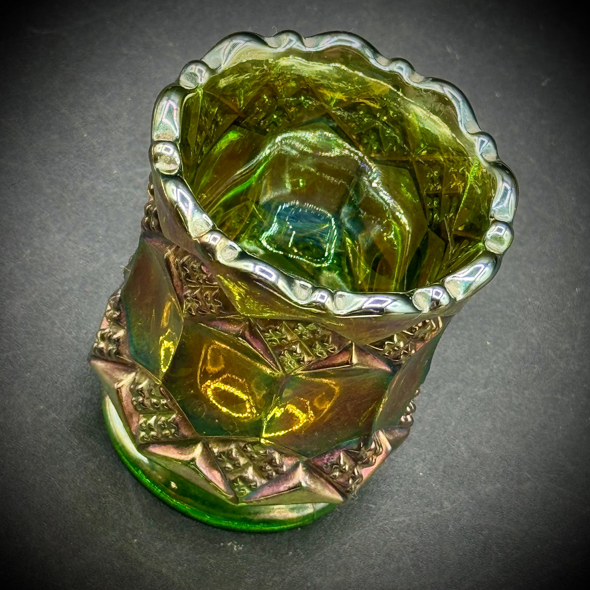 Vintage Carnival Glass Toothpick Holder