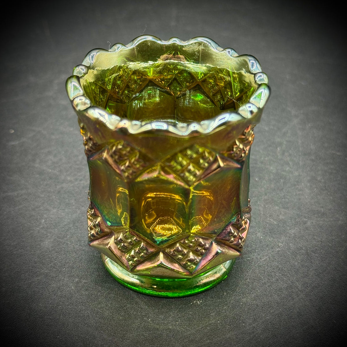 Vintage Carnival Glass Toothpick Holder