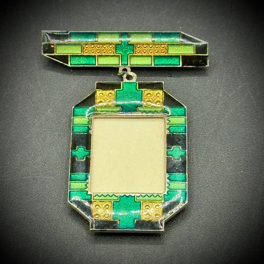 Vintage LMC Art Deco Style Photo Holder Brooch