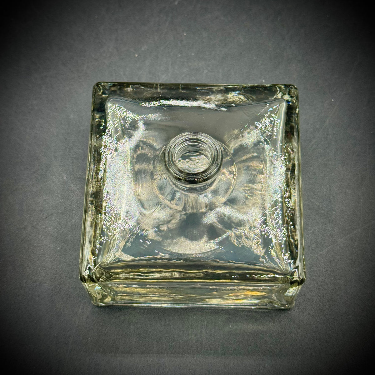 Vintage Square Glass Inkwell