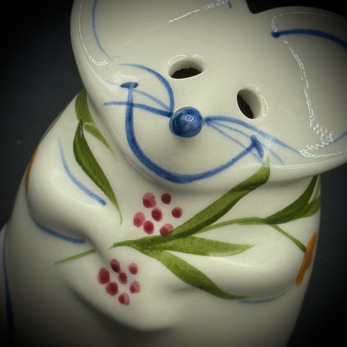 Adorable N.S. Gustin Hand Decorated Mouse Shaker