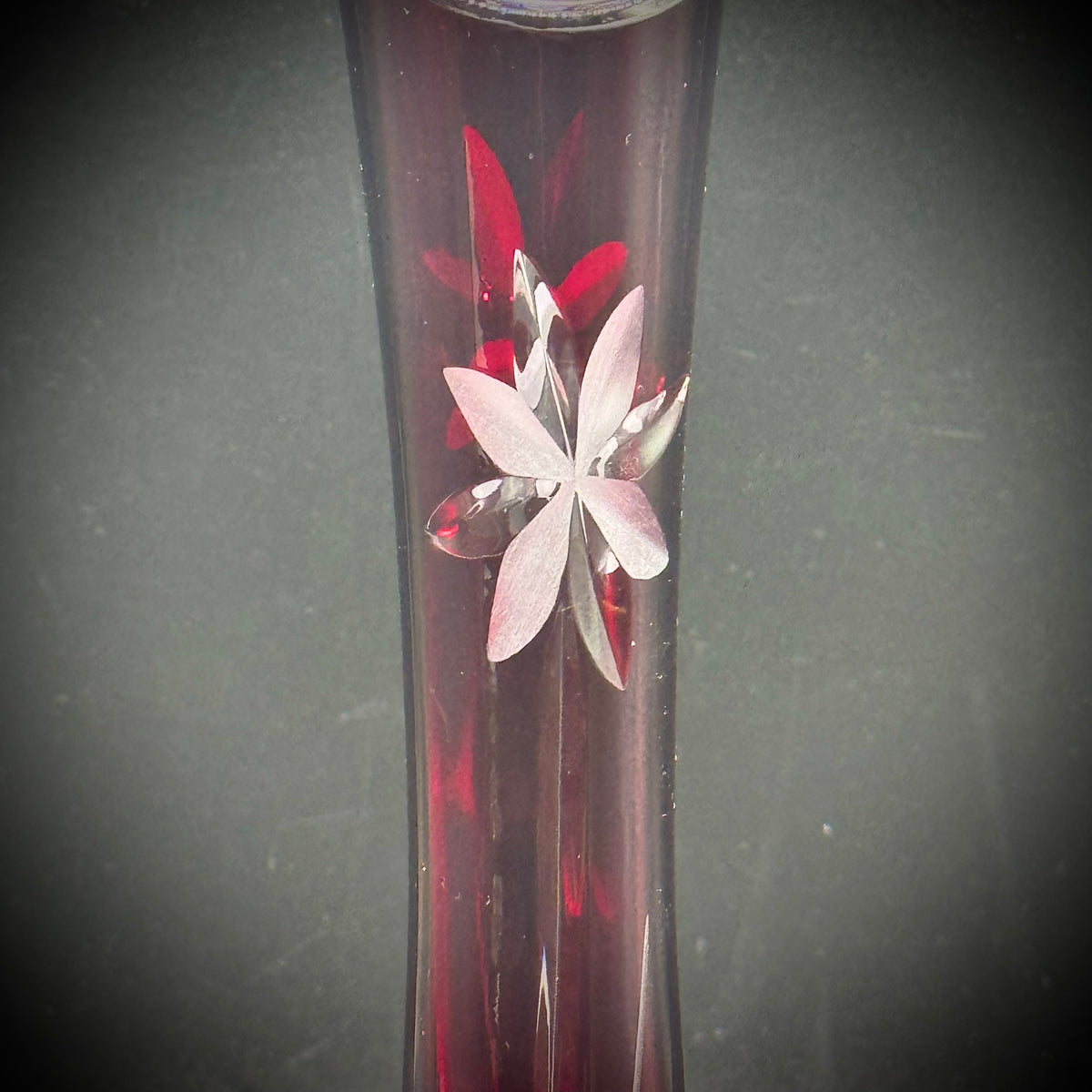 Vintage Crystal Barbara Czech Cut to Clear Vase