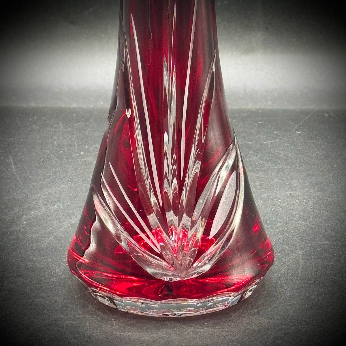 Vintage Crystal Barbara Czech Cut to Clear Vase