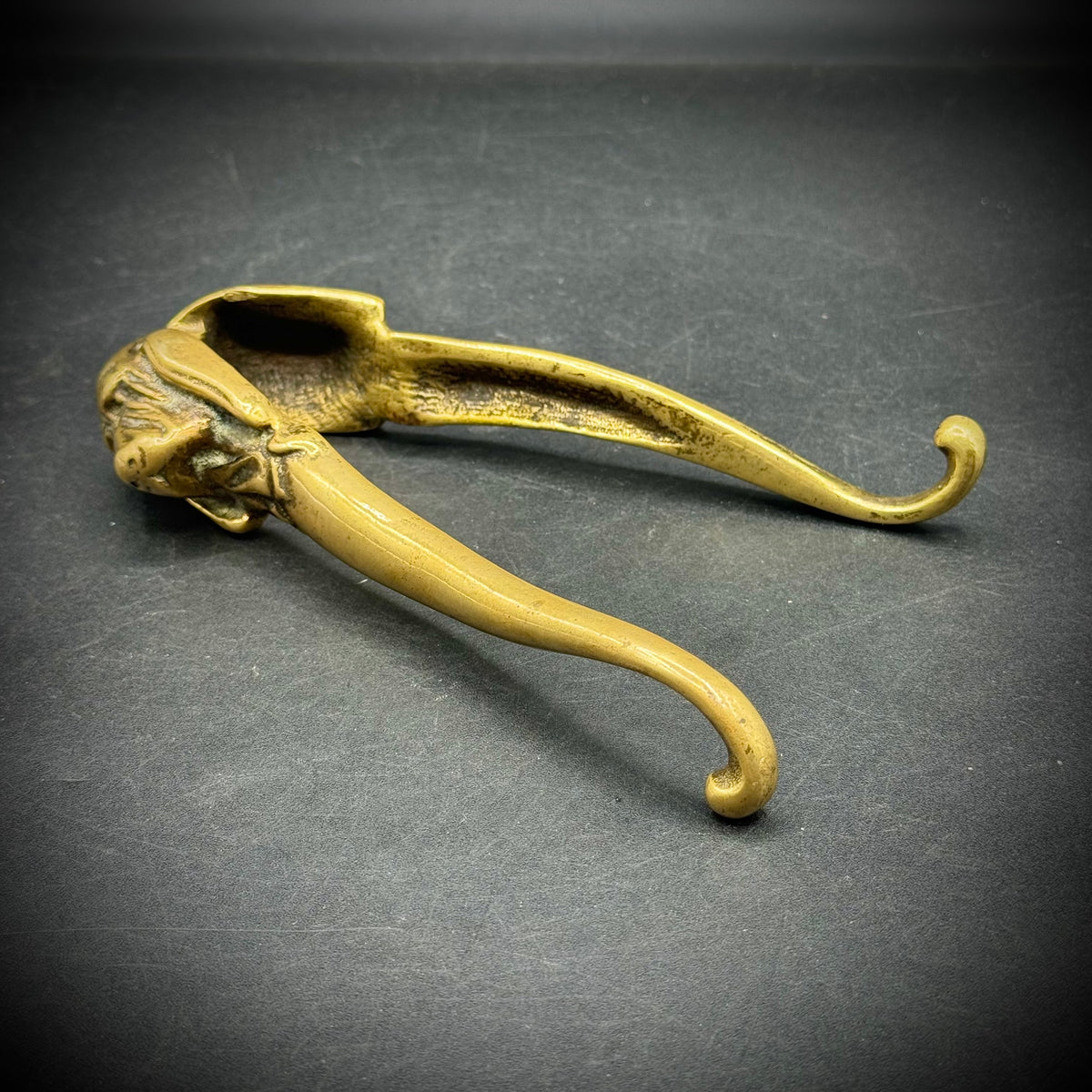 Vintage Scotland Dog Motif Brass Nutcracker
