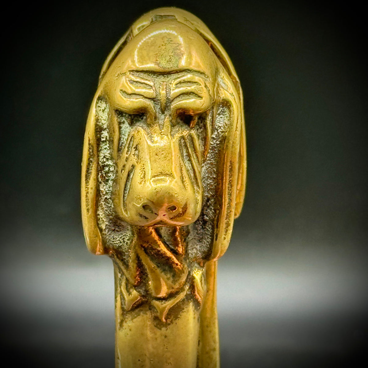 Vintage Scotland Dog Motif Brass Nutcracker