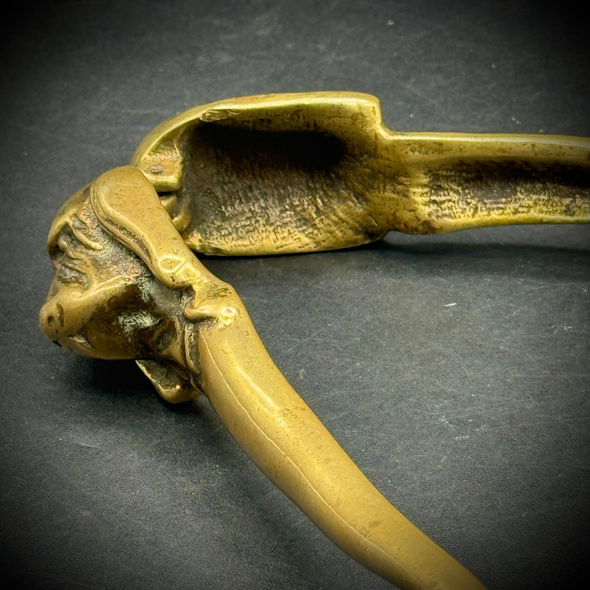 Vintage Scotland Dog Motif Brass Nutcracker