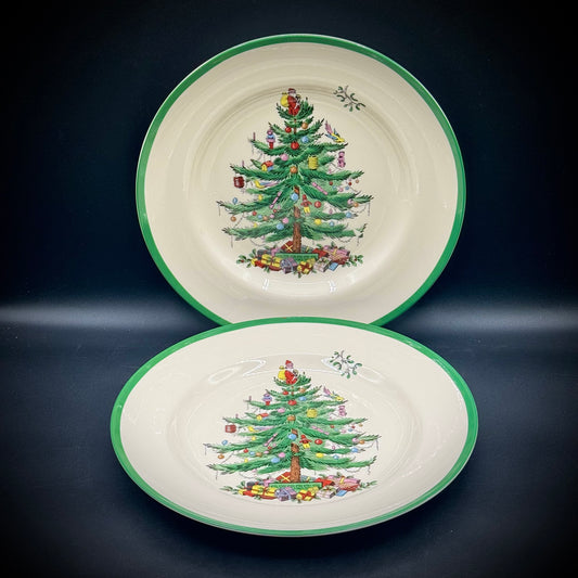 Pair of Spode Christmas Tree Dinner Plates