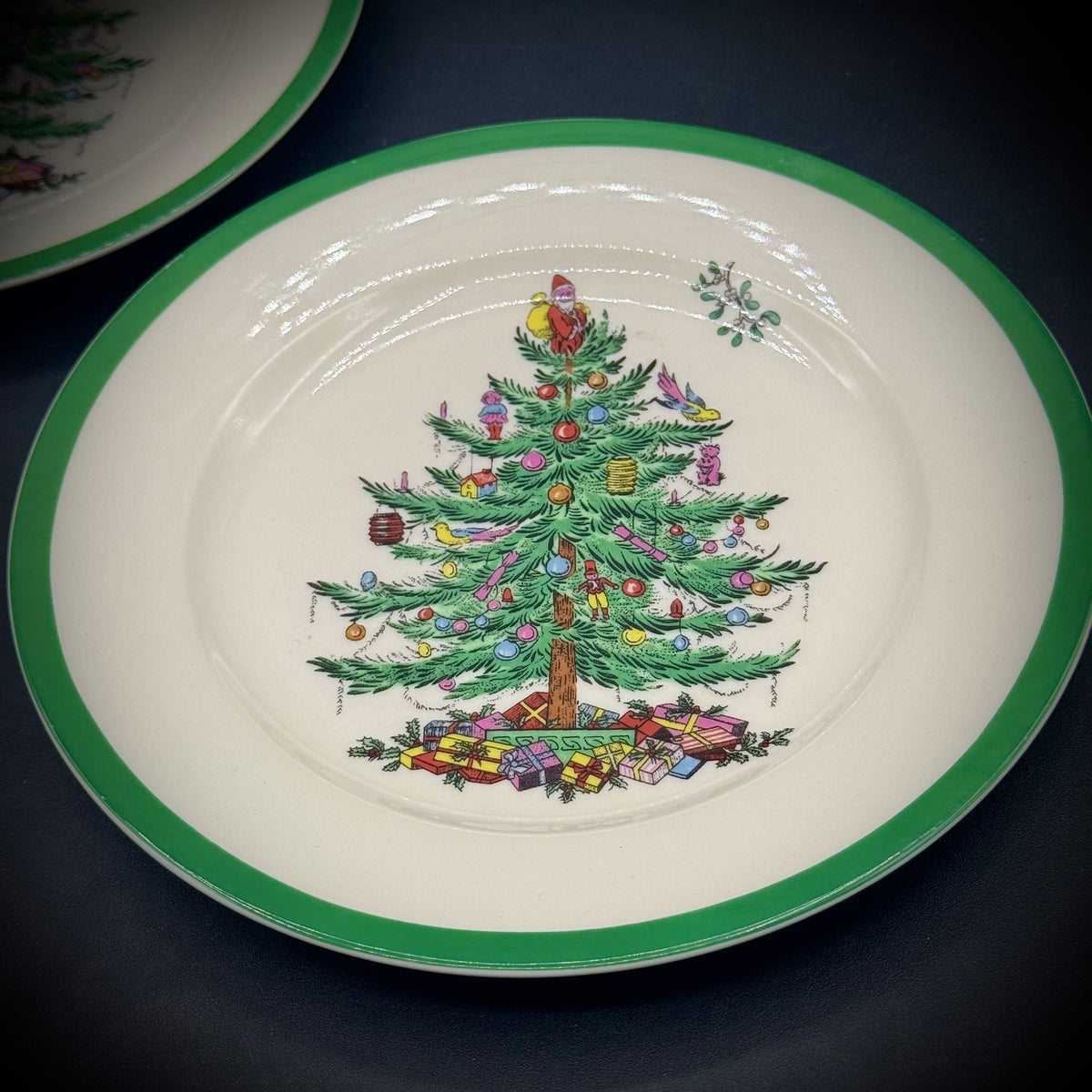 Pair of Spode Christmas Tree Salad Plates