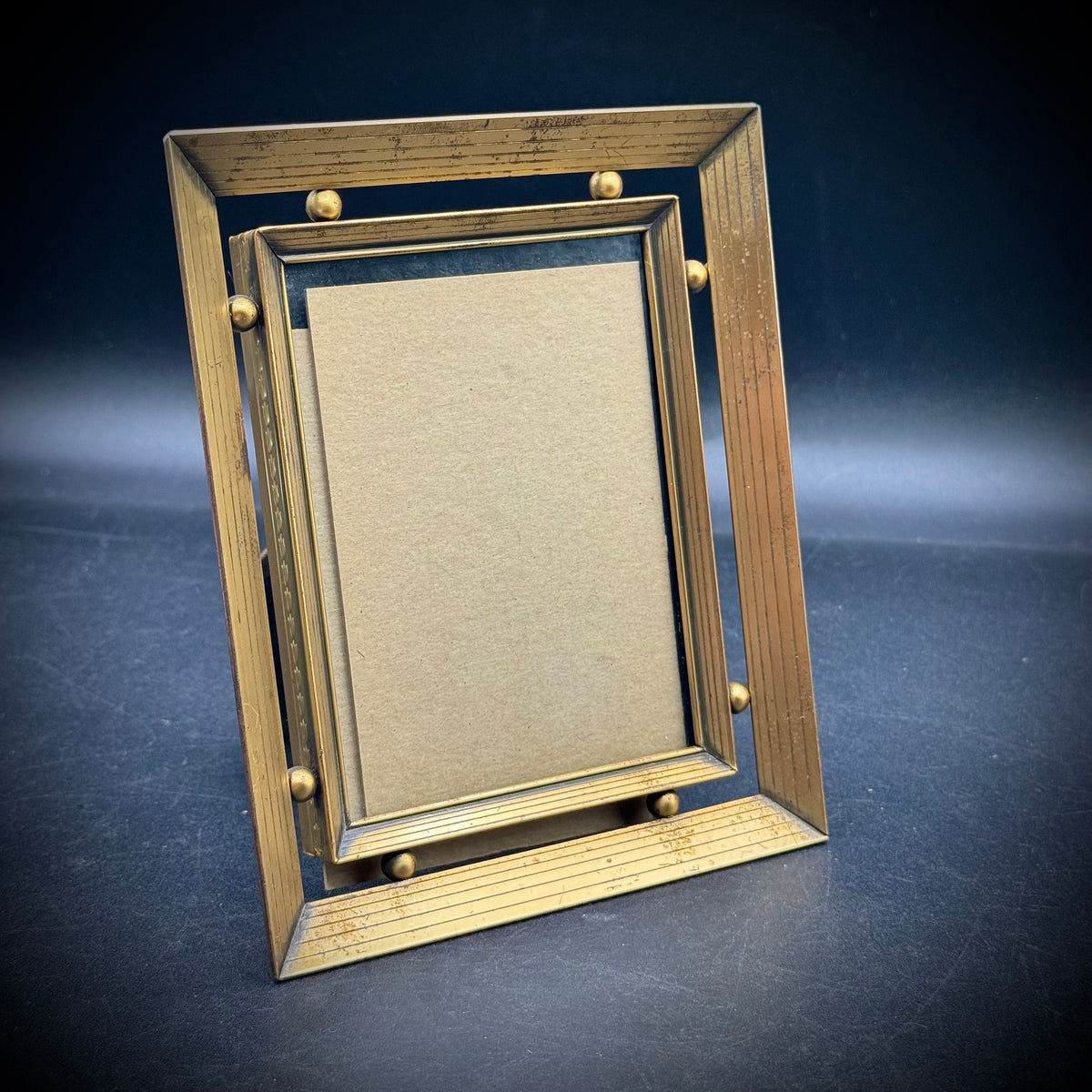 Vintage Gold Tone Stylized Frame