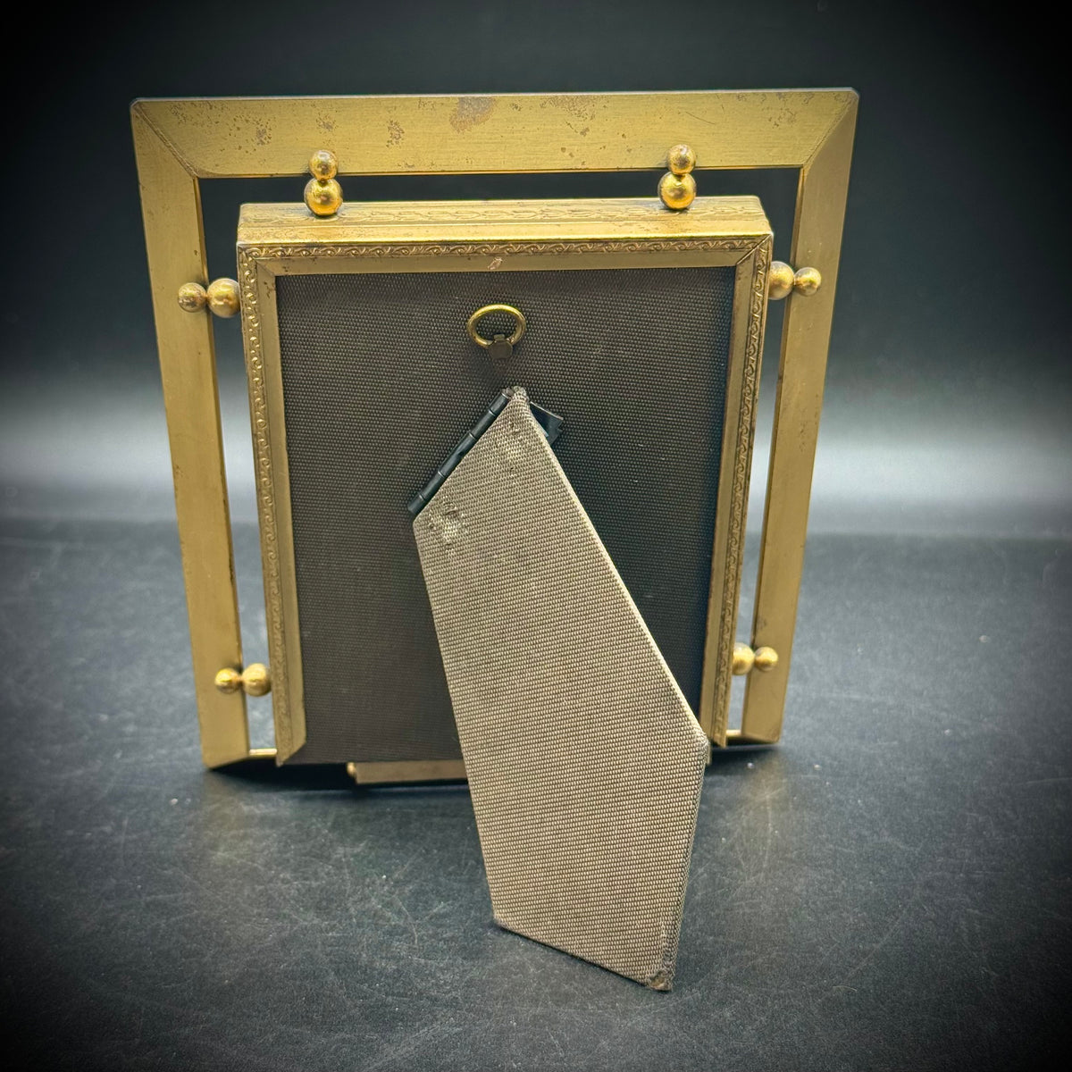 Vintage Gold Tone Stylized Frame