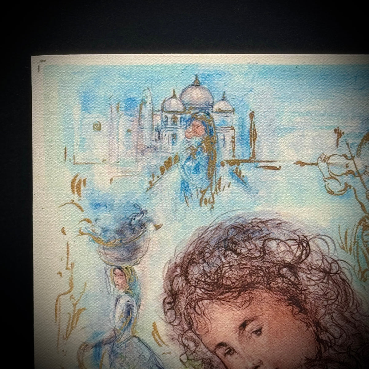 Edna Hibel Dual Hand Signed "The Epic" Biblical Painting Giclee on Board