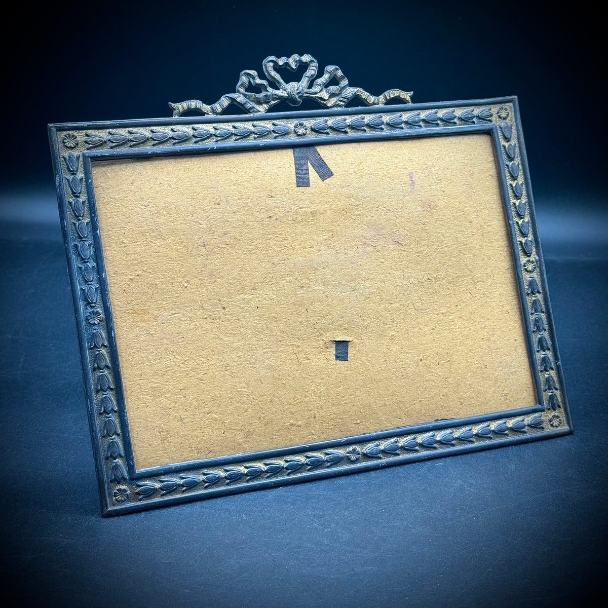 Antique Ornate Brass Heart Motif Frame