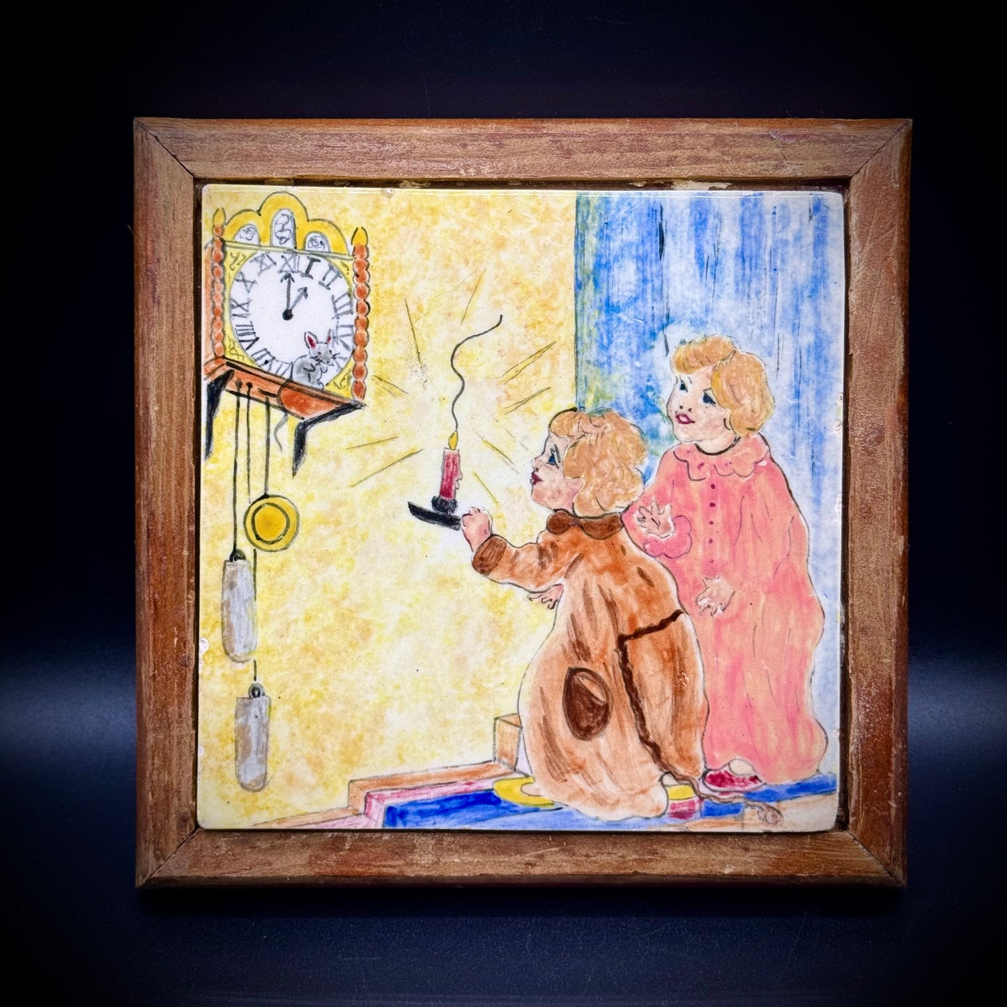 RARE 1950s Vintage Hand Painted Pomona Tile/Trivet